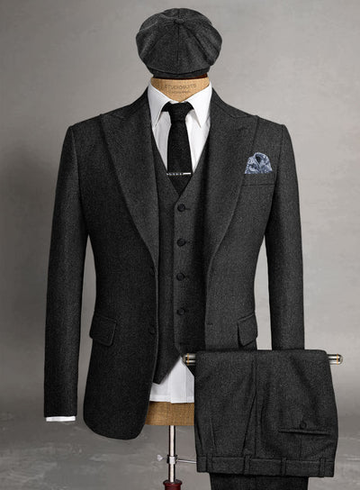 Heritage Charcoal Tweed Suit – Classic Peaky Blinders Inspired Design