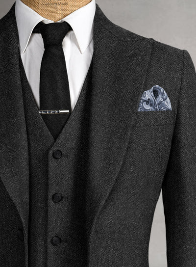 Heritage Charcoal Tweed Suit – Classic Peaky Blinders Inspired Design