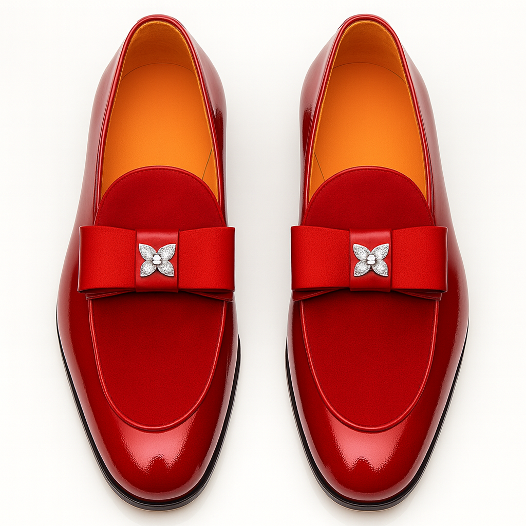 Tuxedo Shoes - Formal Wedding Shoes - Dress Prom Shoes Red