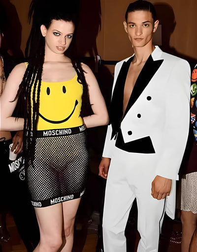 Tuxedo White Tailcoat With Black Lapel