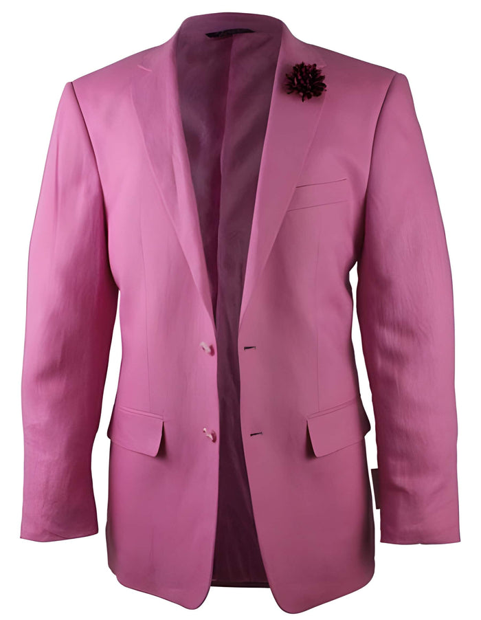 Two Button Linen Fuchsia Pink Fashionable Blazer Coming in 90 Days