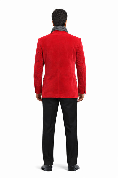 Men's 2 button Notch Collar Cheap Priced Designer Fashion Dress For Men On Sale Fully Lined Velvet ~ Velour Cheap Priced Men's blazer Jacket For Men Red