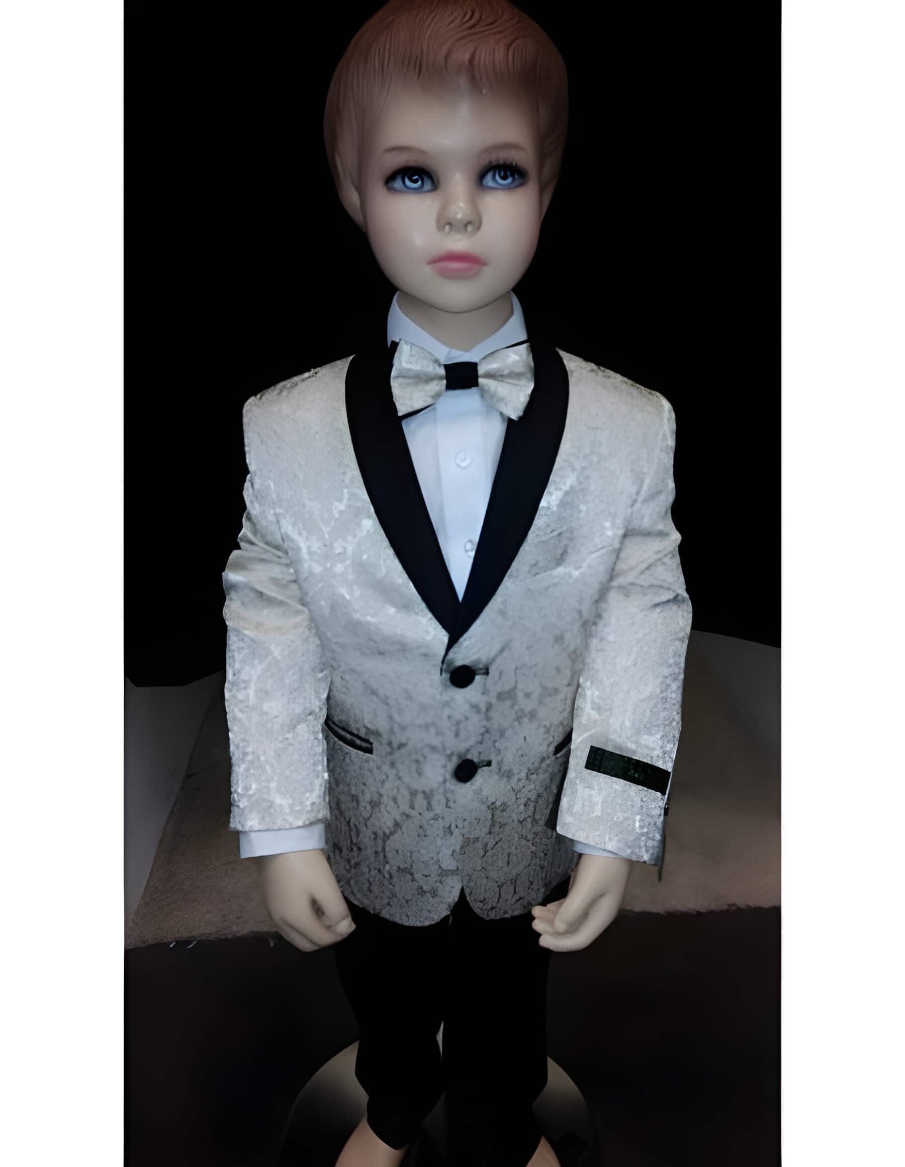 Two Toned Cream Prom ~ Wedding Groomsmen Patterned Tuxedo Paisley for Children Toddler Suits for Weddings & Kids
