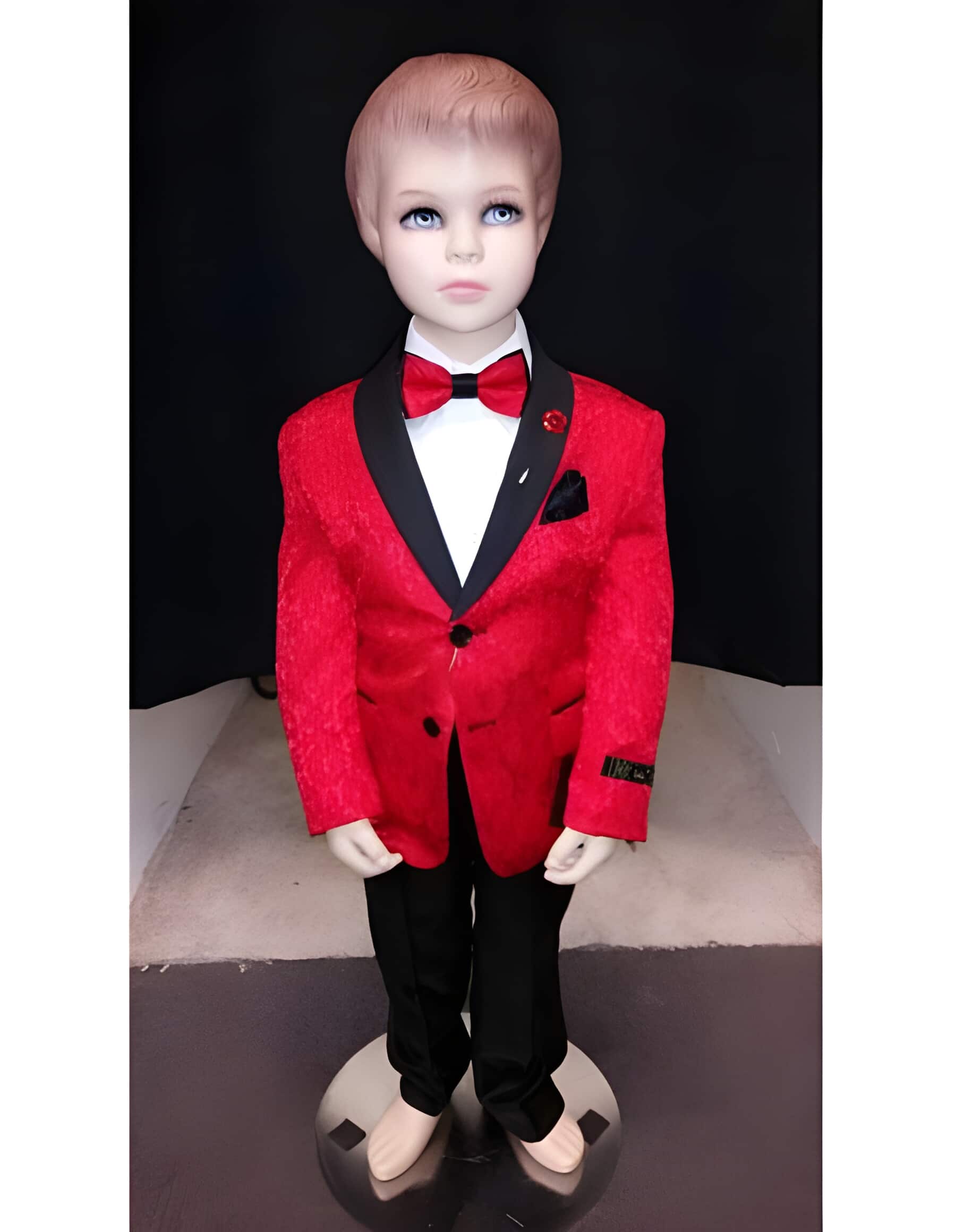 Two Toned Prom ~ Wedding Groomsmen Tuxedo Red Paisley for Kids Children Toddler Suits for Weddings
