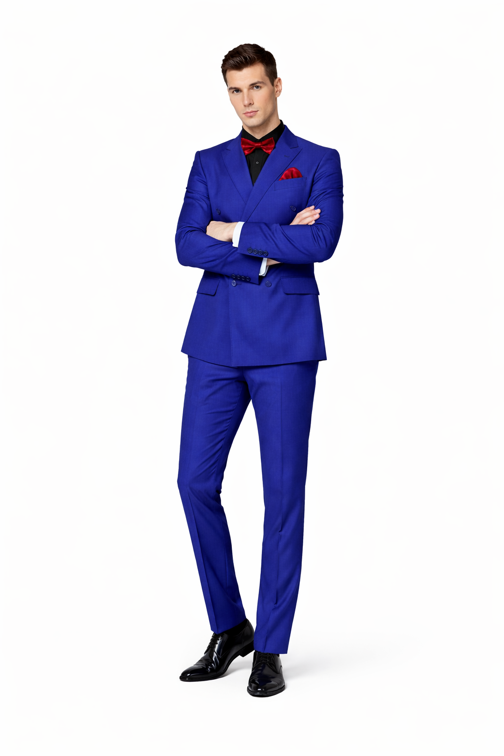 Ultra Slim Fit Double Breasted Royal Suit - Narrow Leg Pants - Gucci Cut - Tapered Jacket