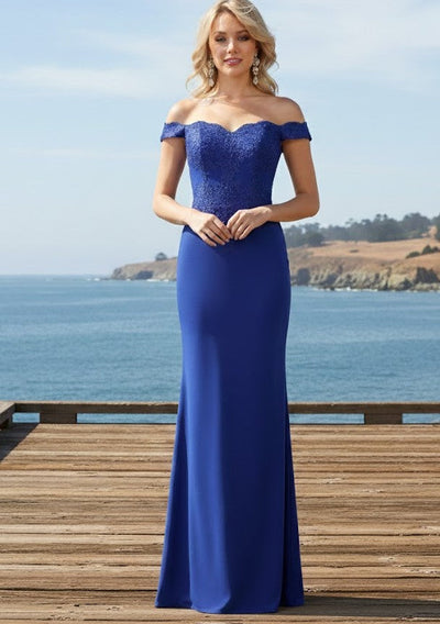 Elegant Form Fitting Evening Dress | Off The Shoulder Formal Gown