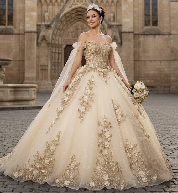 Plus Size Ball Gown in Blush | Formal Quinceanera Dress by LK280