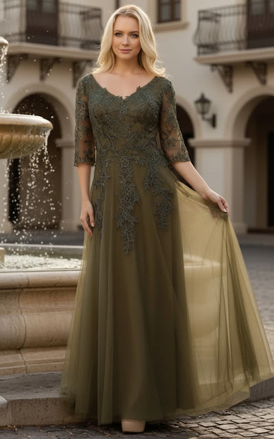 May Queen MQ1859 Short Sleeve Mother Of The Bride Plus Size Gown-New Collection