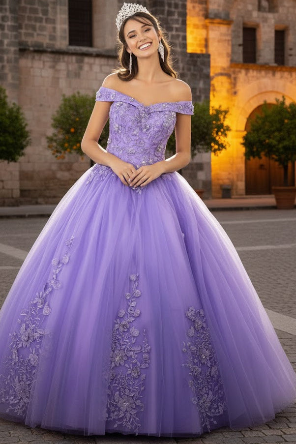 Floral Embroidered Ball Gown by Elizabeth K GL2802