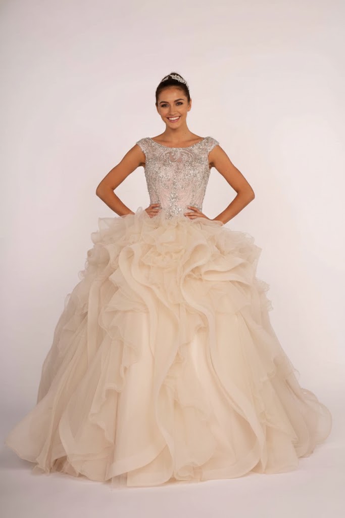 Beaded Ball Gown with Ruffles by Elizabeth KGL2514