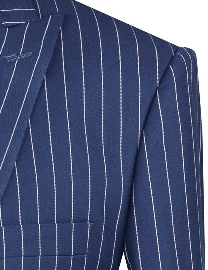 Odyssey Collection Blue Stripe 3 Piece Suit