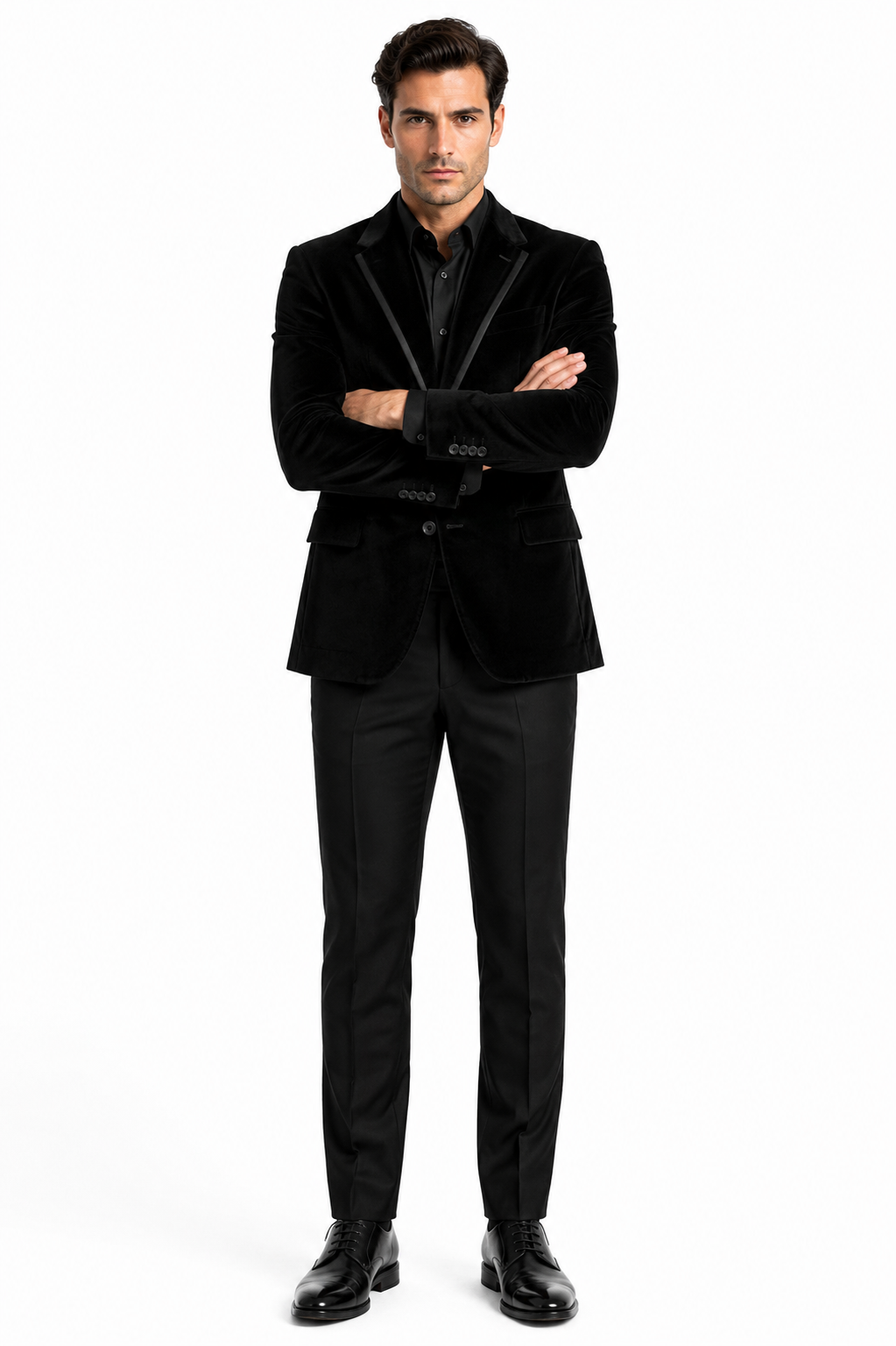 Velour Men's blazer Jacket Men's Black Cotton