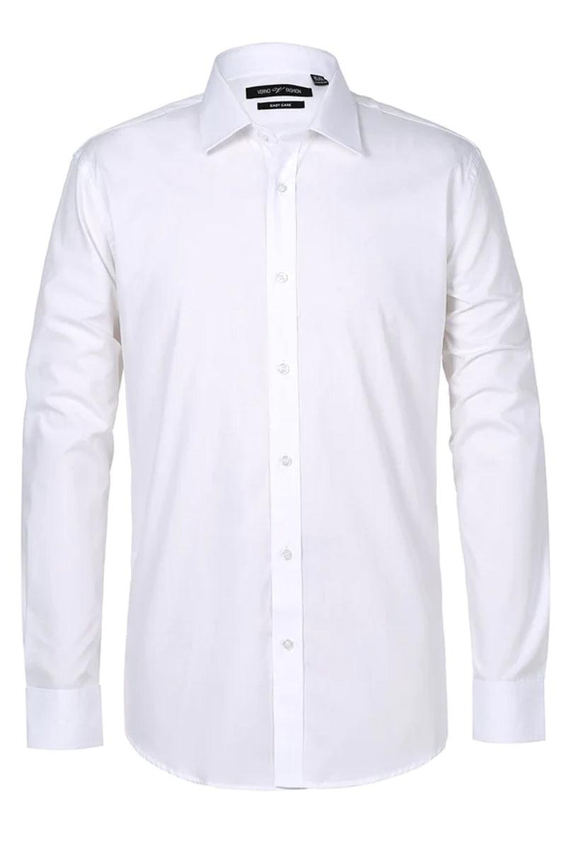 100 percent cotton dress shirts Verno Men's Classic White Shirt for Men Belly's Style Evolution in Custom Dress sweater or even a Size:46 inch (+$6.00)
