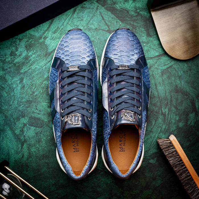 Marco Di Milano Verona Navy Leather Loafers