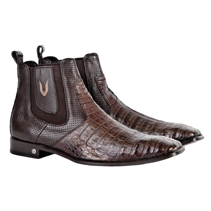 Vestigium Caiman Belly Chelsea Boots Brown