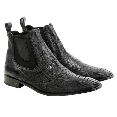 Vestigium Ostrich Leg Chelsea Boots Black
