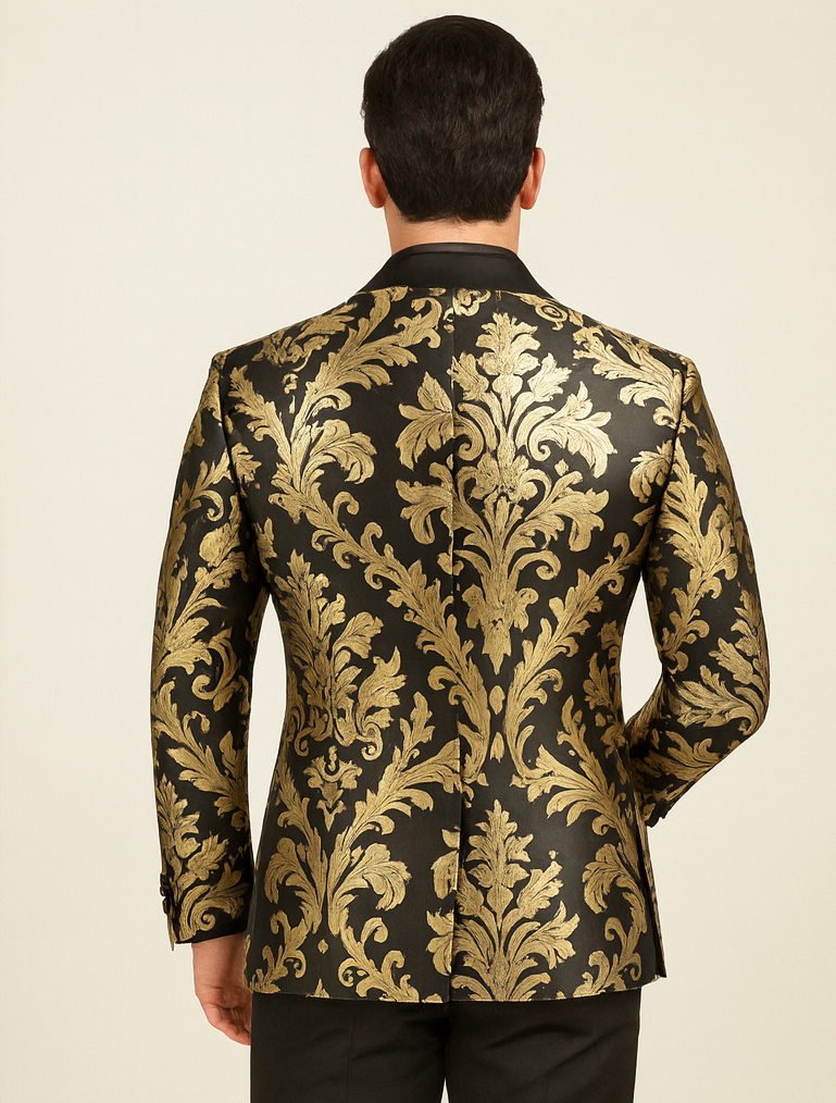 vinci-mens-black-and-gold-modern-fit-3pc-tuxedo-suit