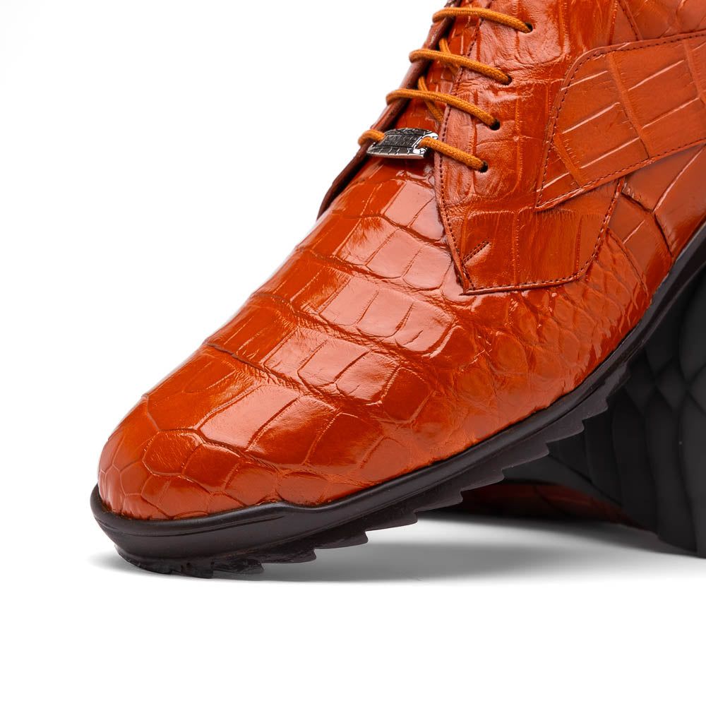Marco Di Milano Vulcan Alligator Sneakers Honey