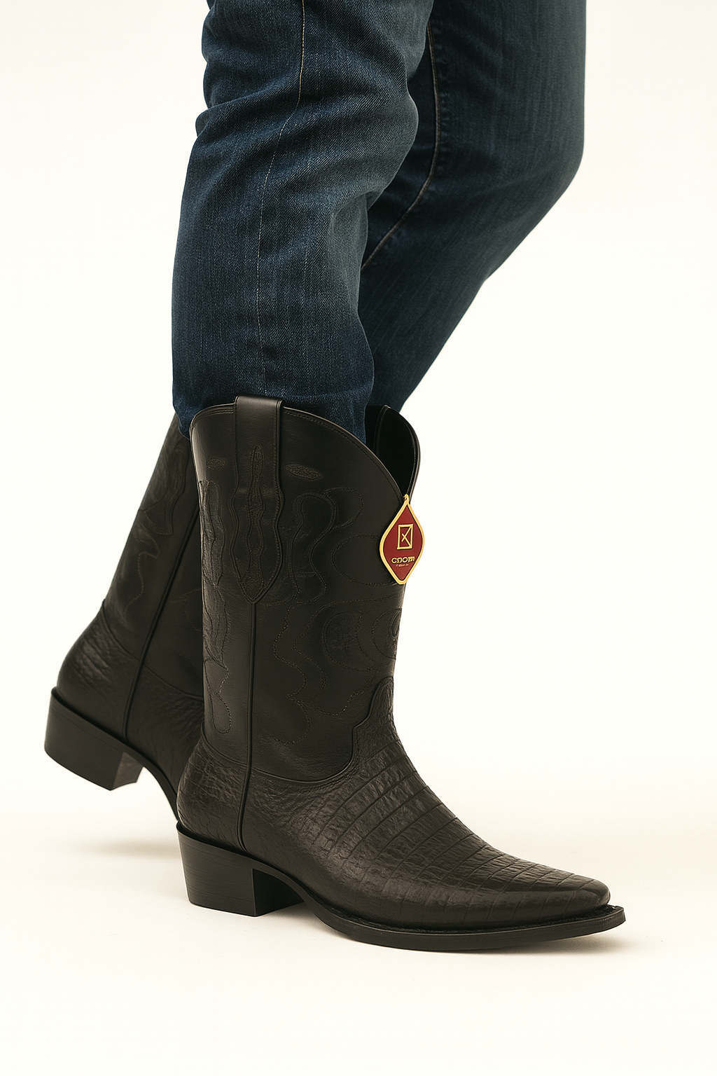 Caiman Belly Snip Toe Boots by King Exotic