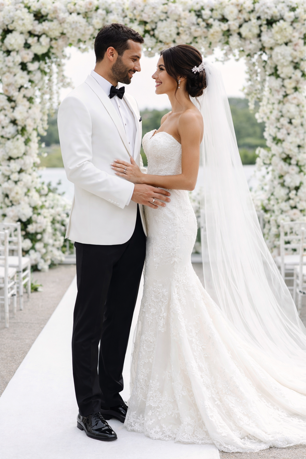 White Dinner Tuxedo Jacket with Shawl Lapel – Wedding & Prom