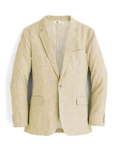 White Linen For Beach Wedding outfit Blazer ~ Suit Jacket