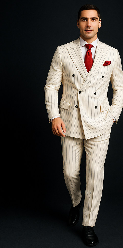 white-suit-with-black-pinstripe