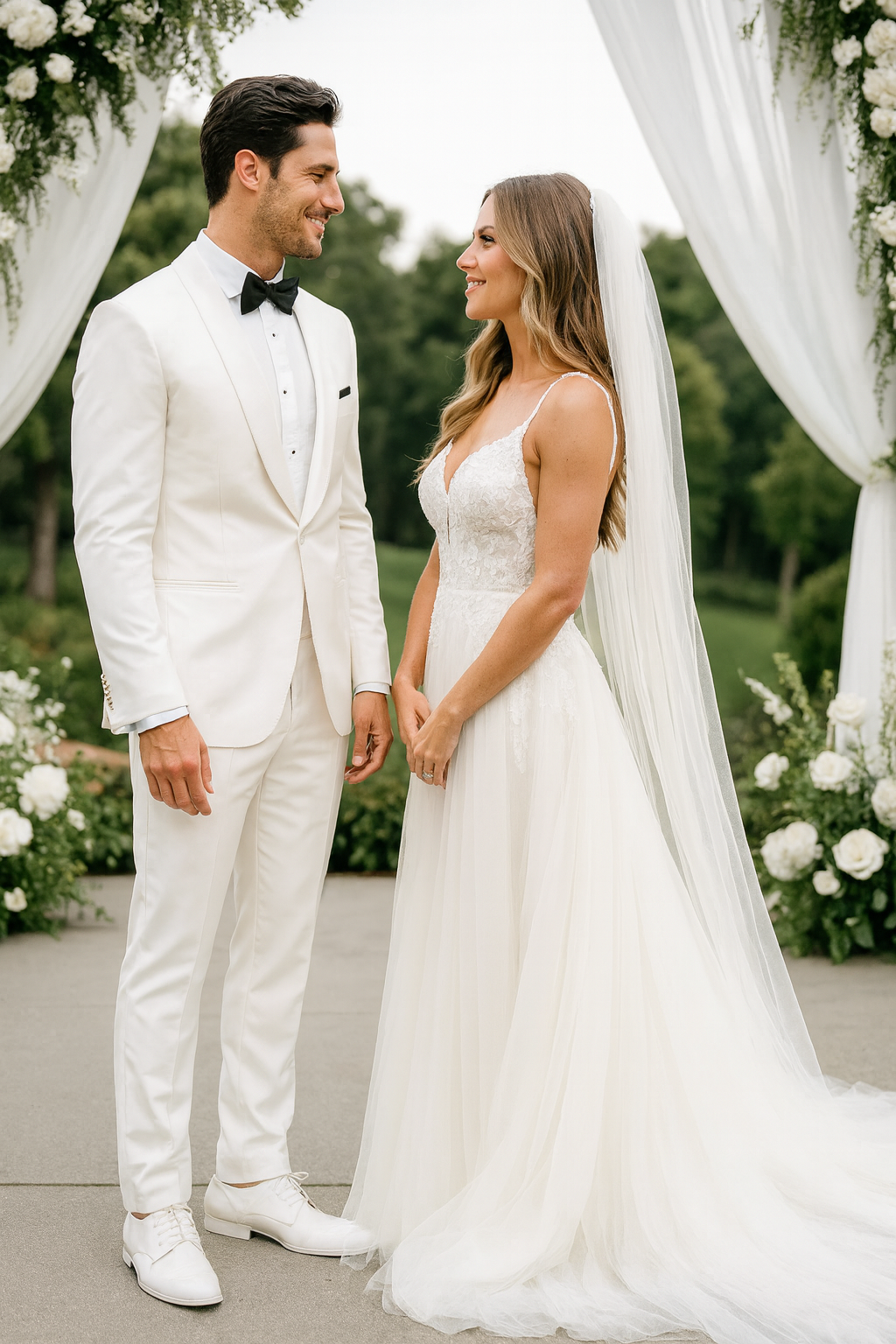 White Tuxedo Slim Fit with Shawl Lapel - Wedding - Prom