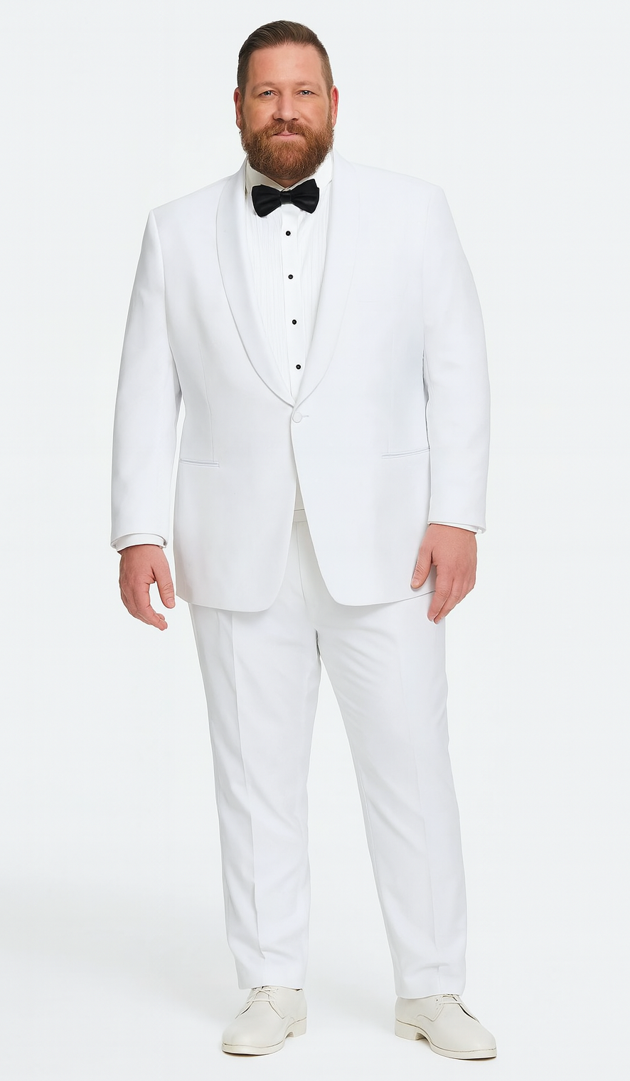 White Tuxedo Slim Fit with Shawl Lapel - Wedding - Prom