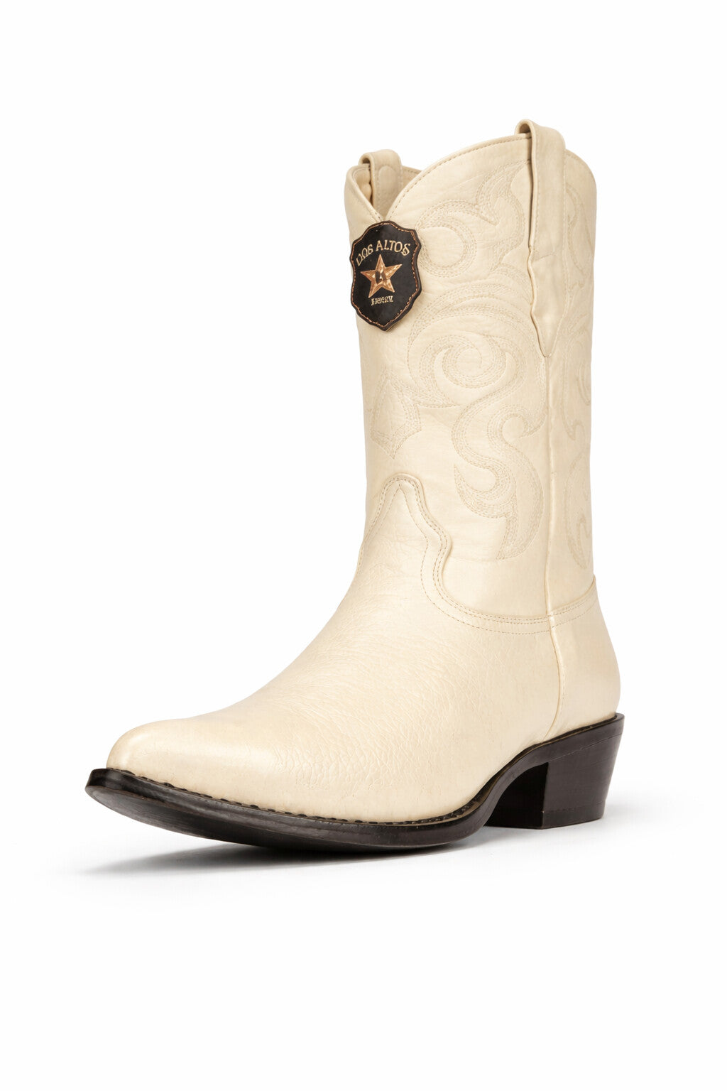 Elk Cowboy Boots White-White