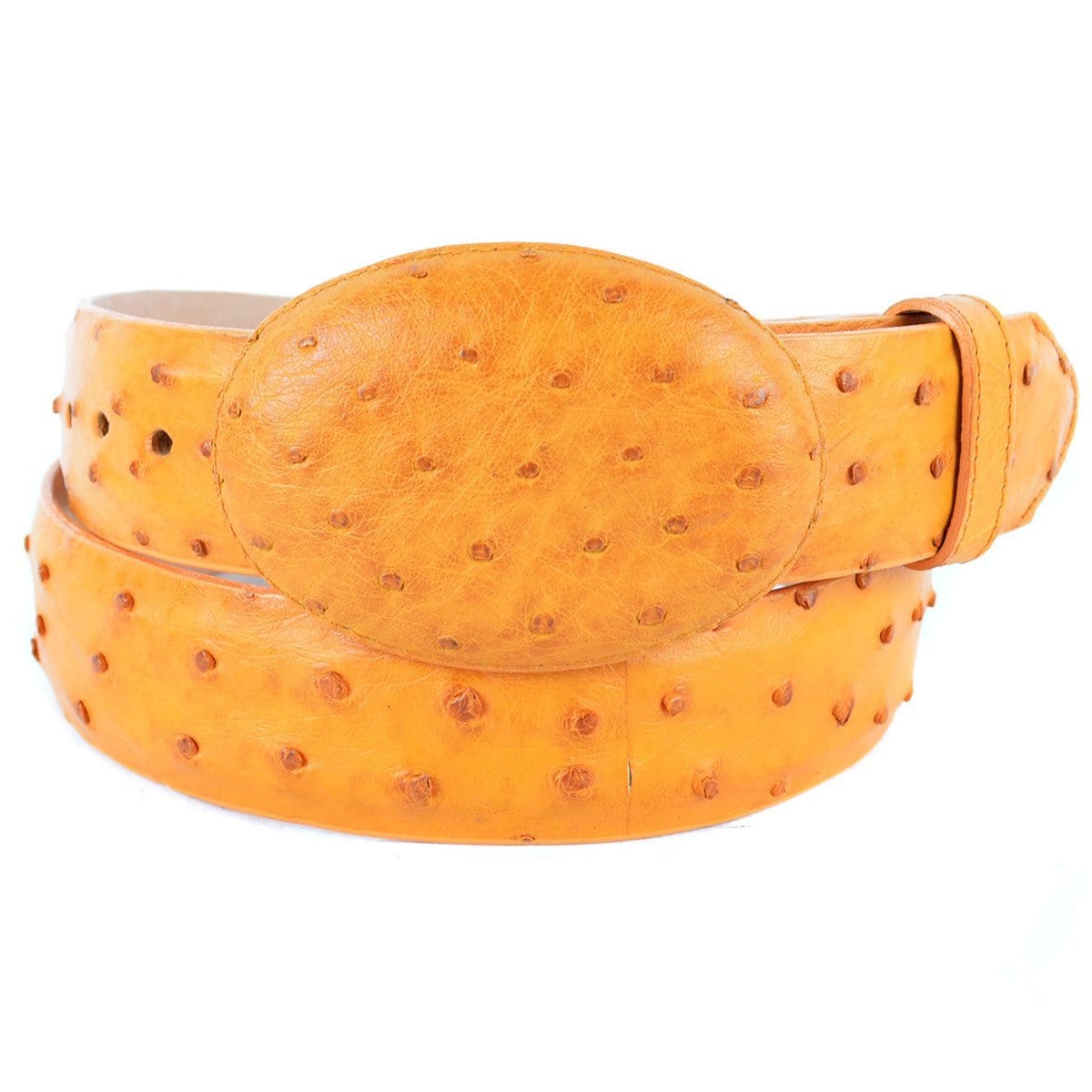 Men's Wild West Ostrich Skin Cowboy Belt