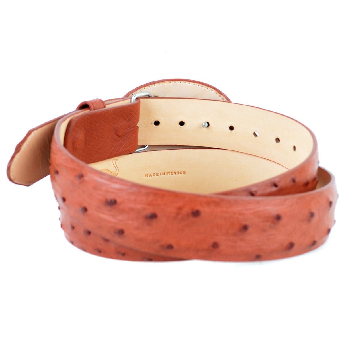 Ostrich Skin Cowboy Belt by Wild West Boots