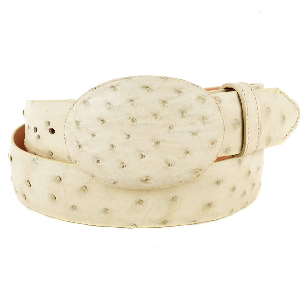 Men's Wild West Ostrich Skin Cowboy Belt