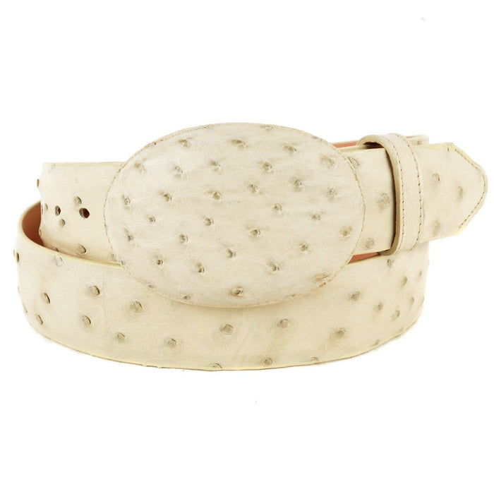 Men's Wild West Ostrich Skin Cowboy Belt