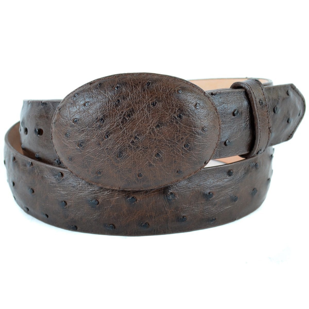 Men's Ostrich Skin Cowboy Belt by Wild West Boots