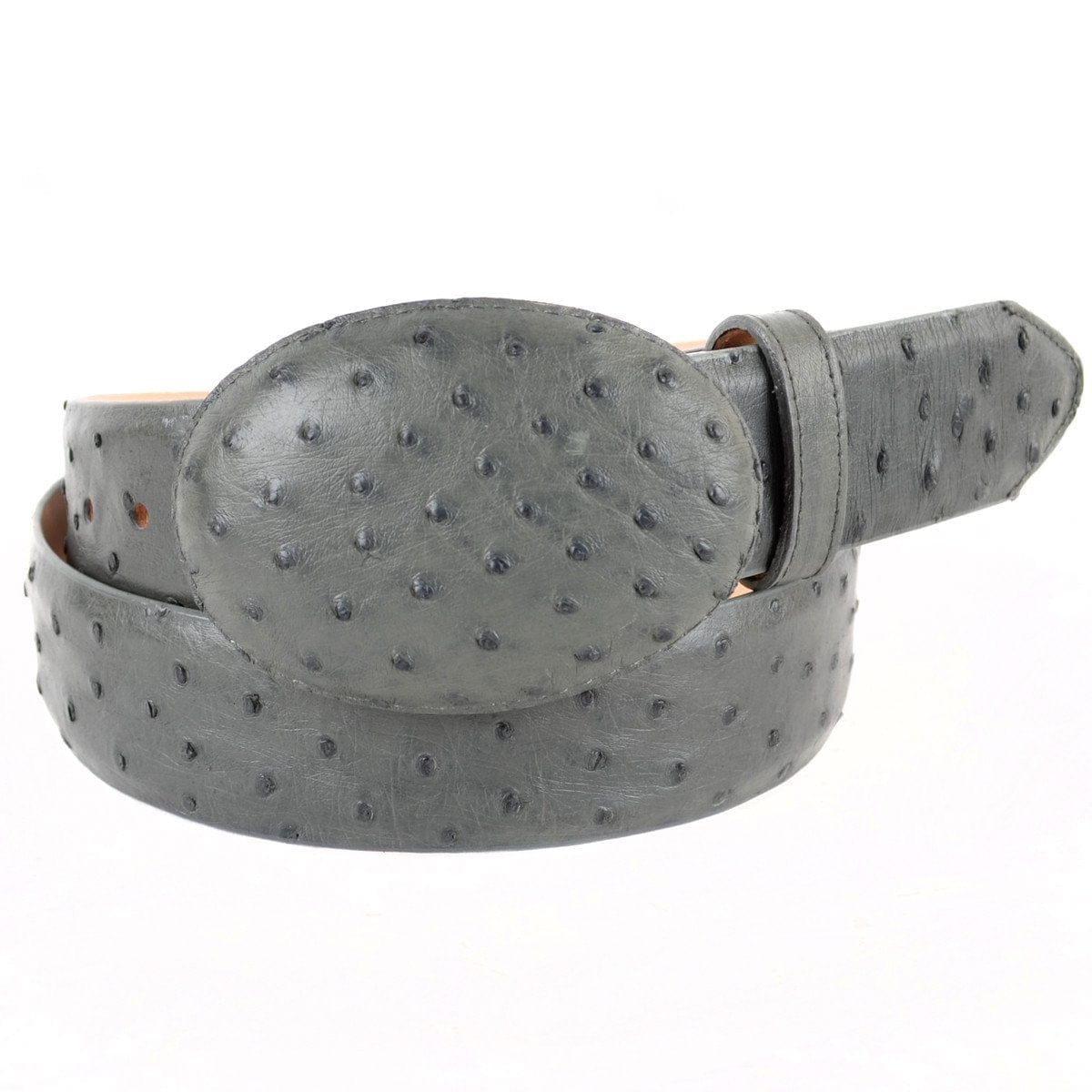 Wild West Ostrich Skin Cowboy Belt for Men