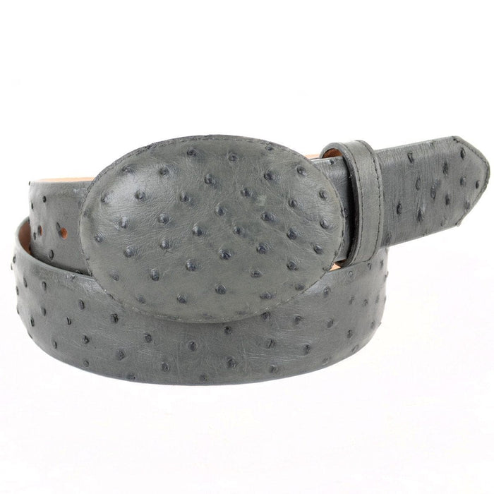 Wild West Ostrich Skin Cowboy Belt for Men