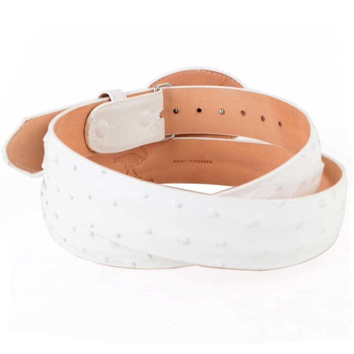 Ostrich Skin Cowboy Belt for Men by Wild West Boots