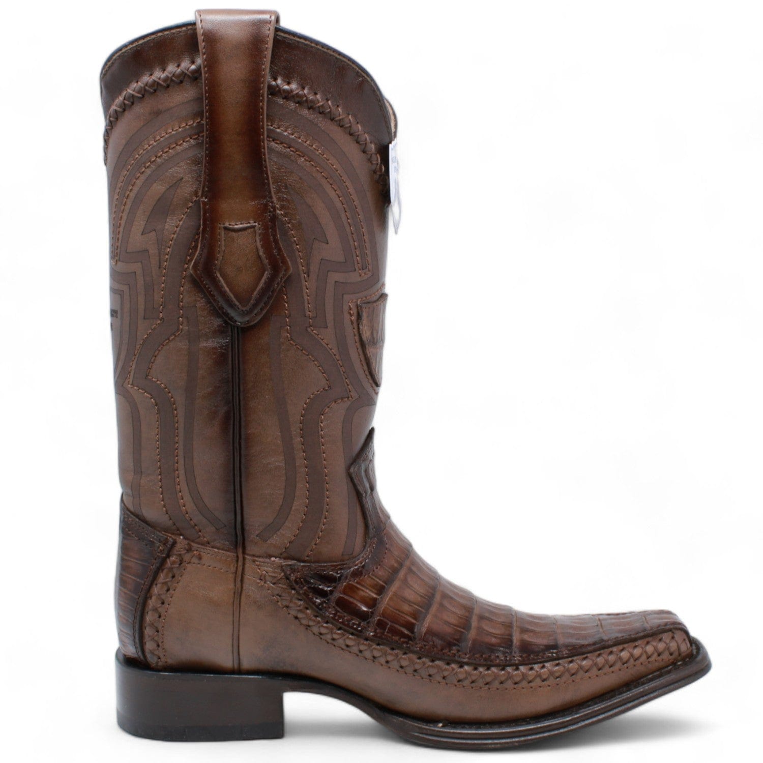 Caiman Belly & Deer Square Toe Boot 277LF8216