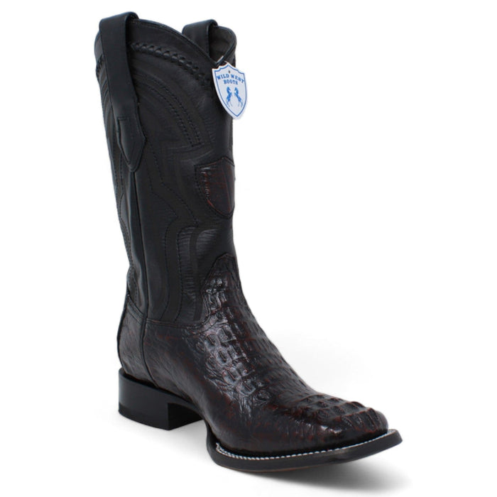 Wild West Men's Caiman Hornback Ranch Toe Boots