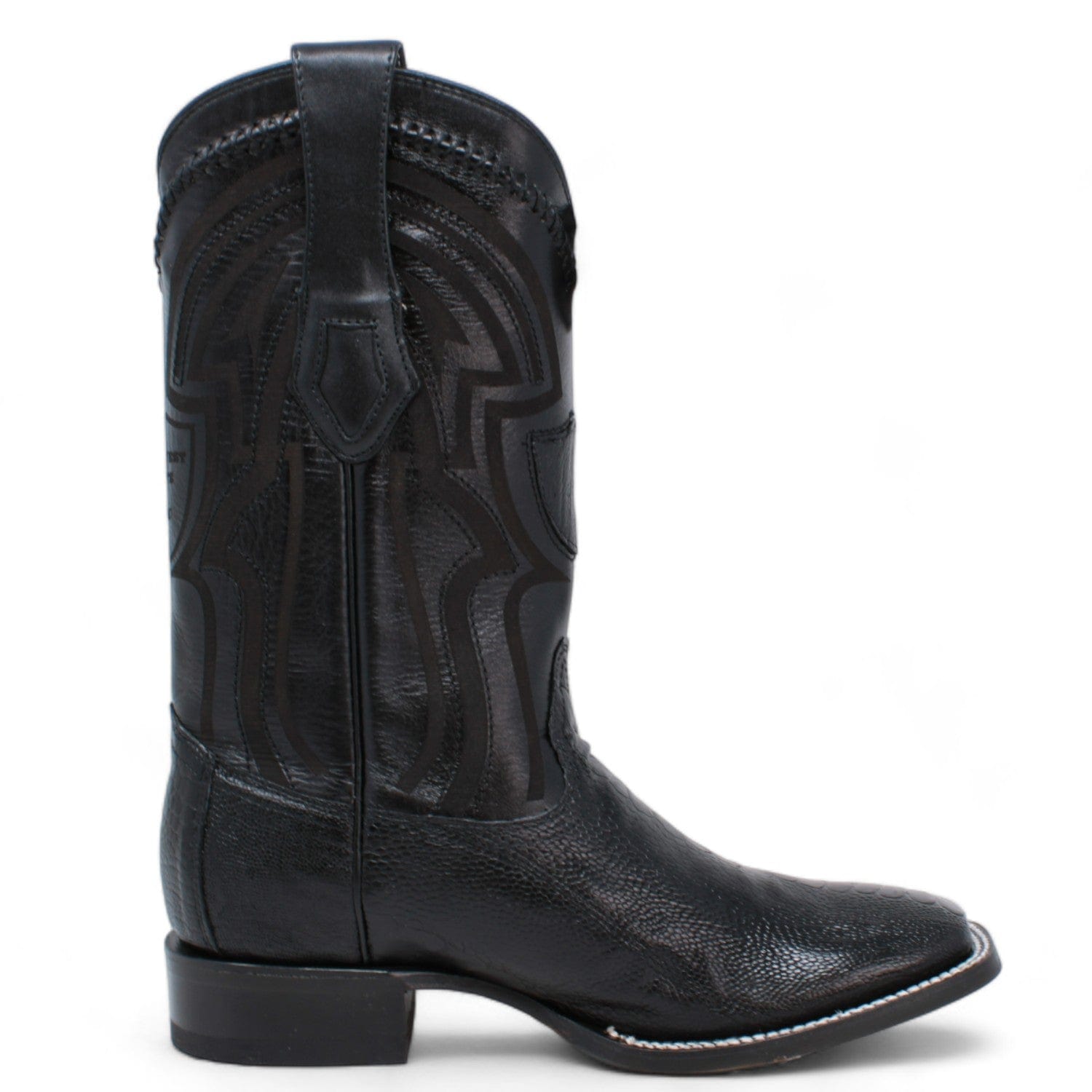 Wild West Ostrich Leg Ranch Toe Cowboy Boots