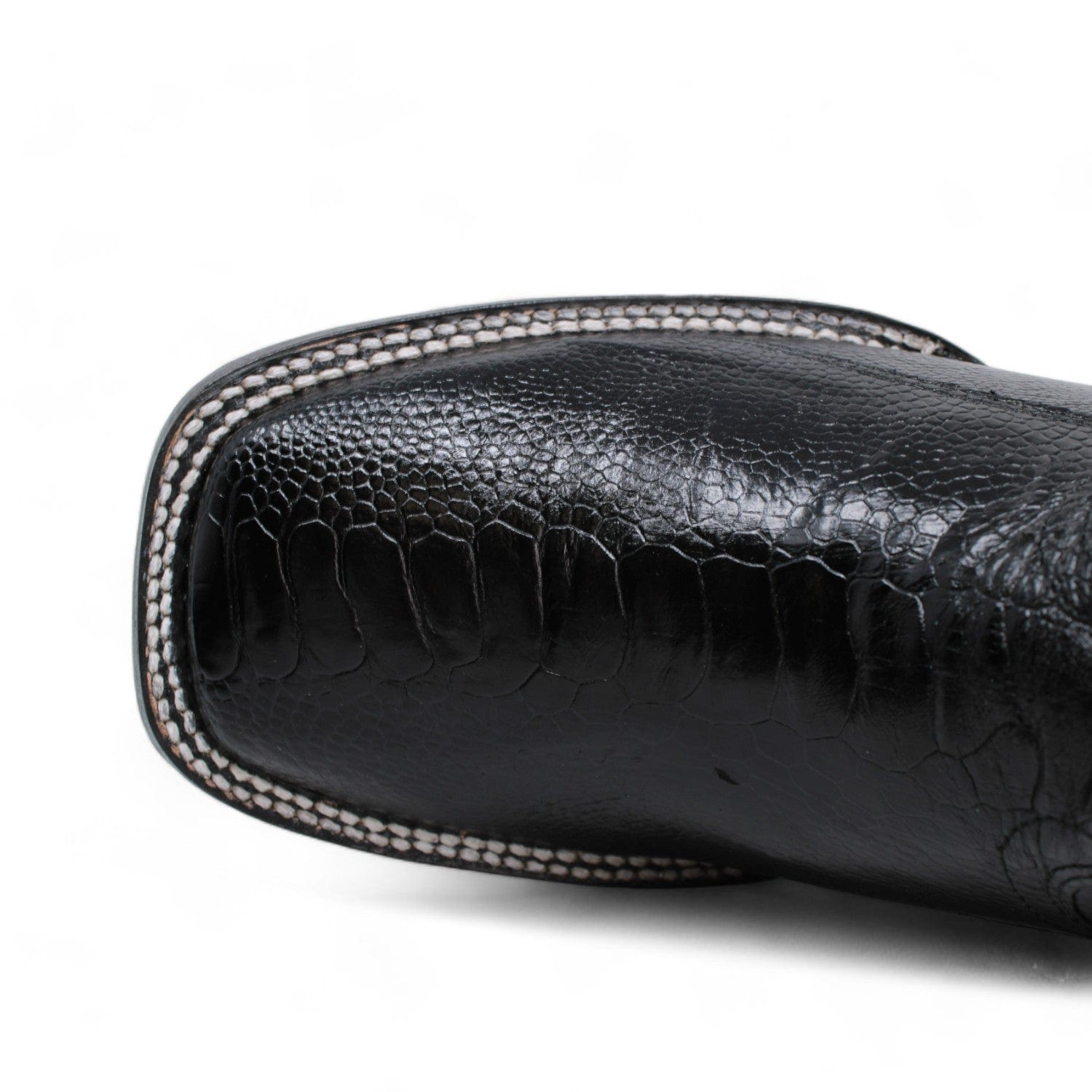 Wild West Ostrich Leg Ranch Toe Cowboy Boots