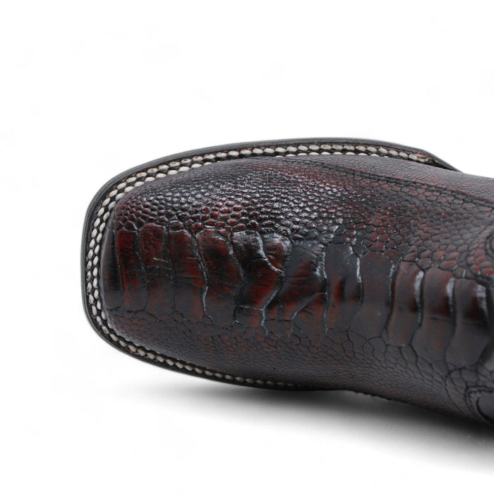 Wild West Ostrich Leg Ranch Toe Cowboy Boots