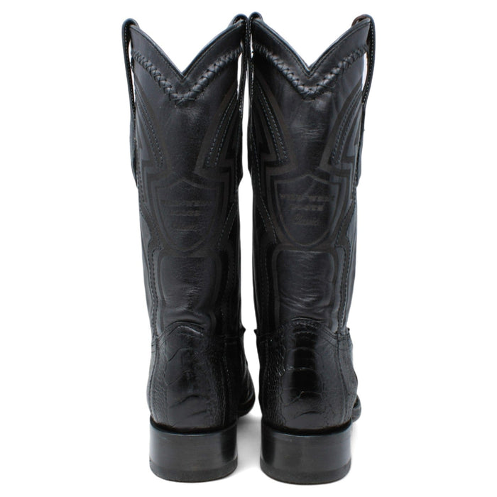 Wild West Ostrich Leg Square Toe Boots for Men