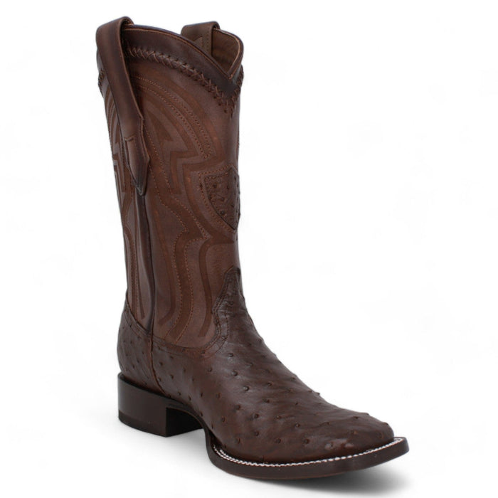 Wild West Ostrich Skin Ranch Toe Boots for Men