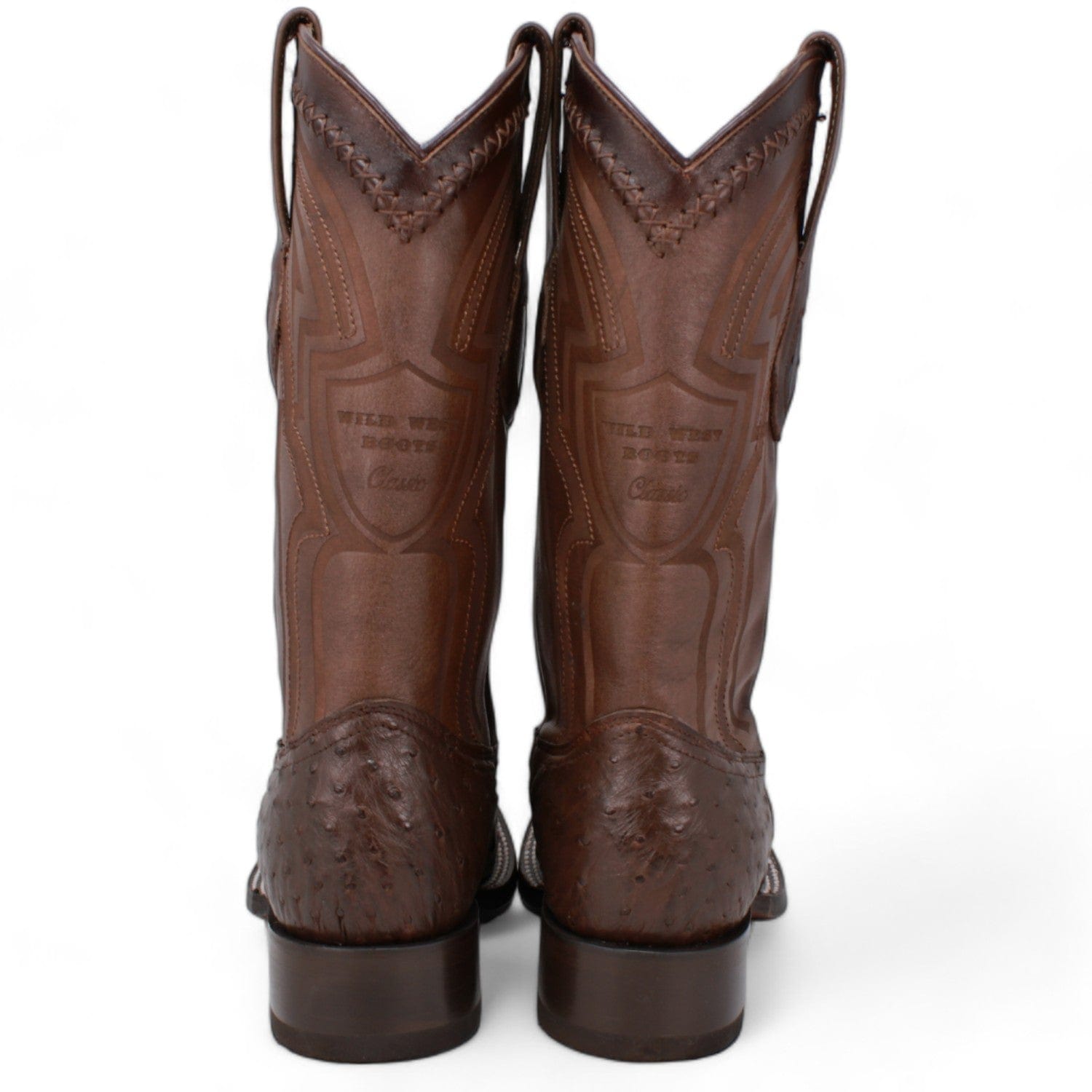 Wild West Ostrich Skin Ranch Toe Boots for Men