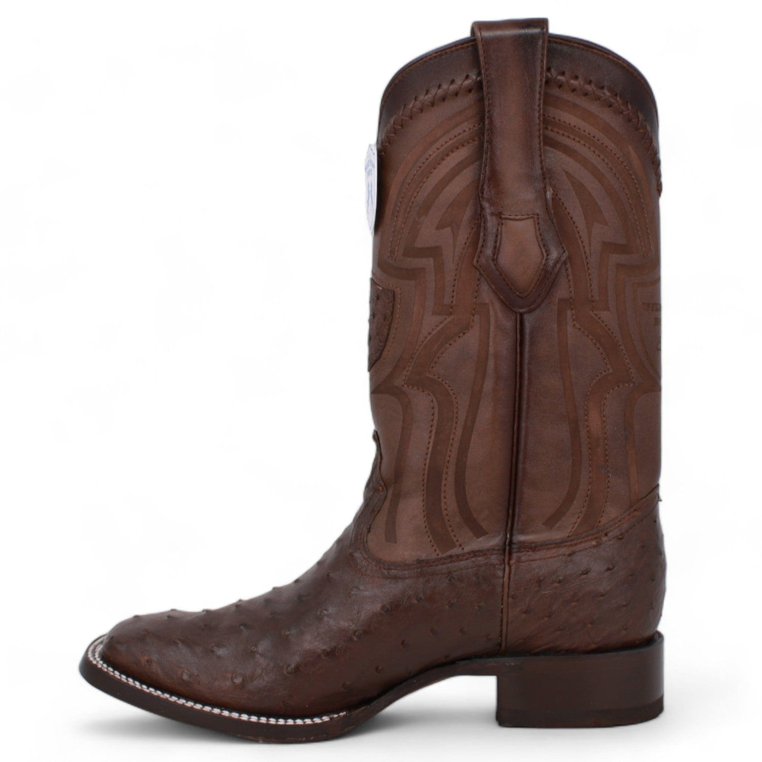 Wild West Ostrich Skin Ranch Toe Boots for Men