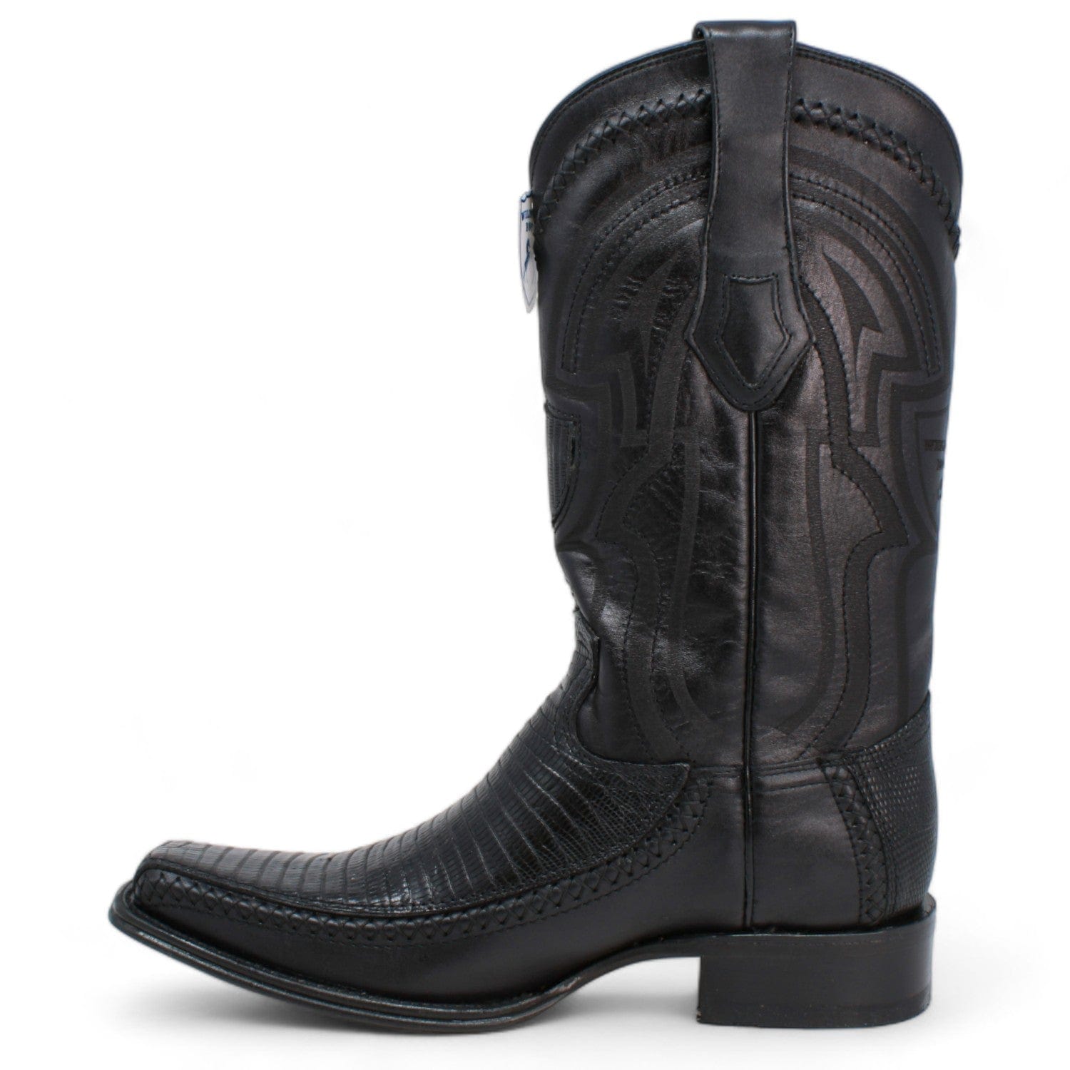 Men's Teju Lizard & Deer Skin Square Toe Boots