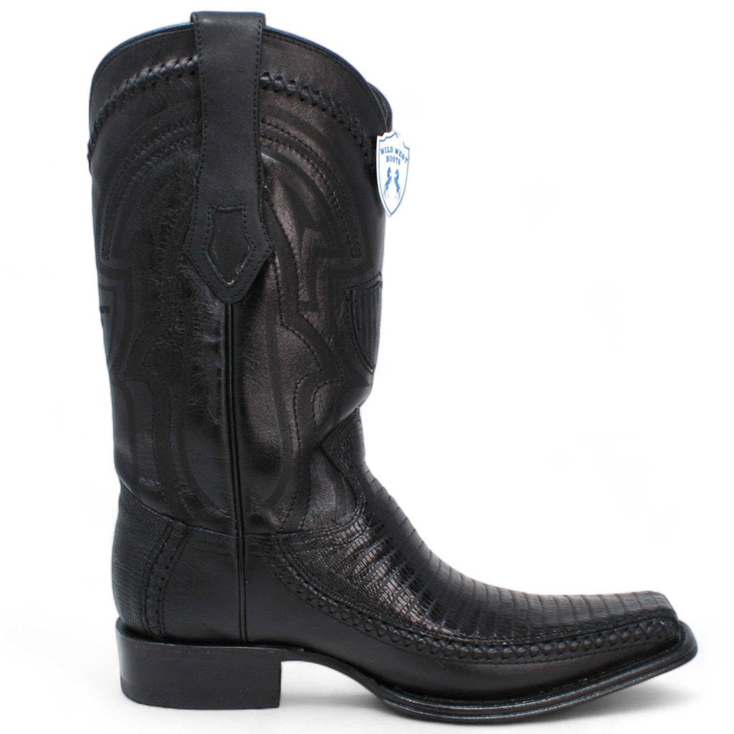 Men's Teju Lizard & Deer Skin Square Toe Boots