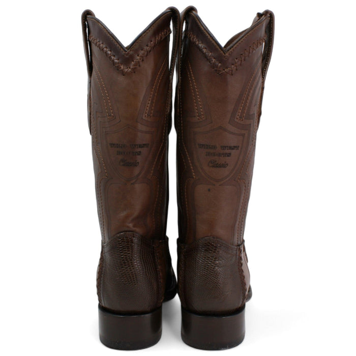 Men's Teju Lizard & Deer Skin Square Toe Boots