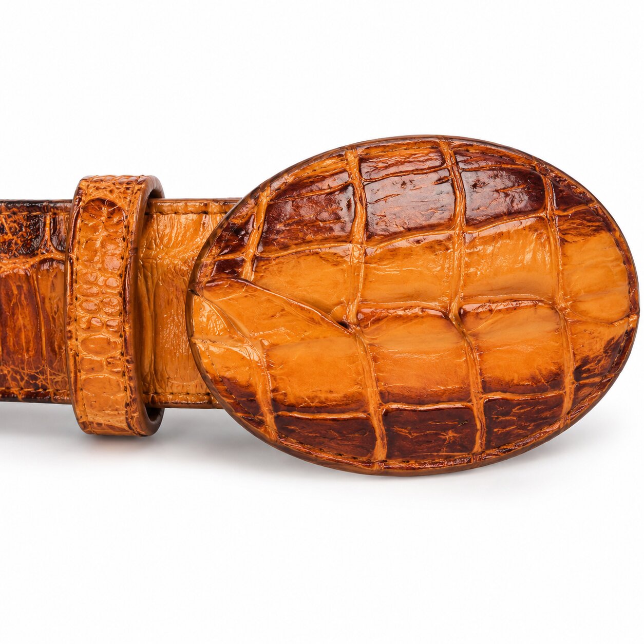 Caiman Skin Cowboy Belt by Wild West Boots